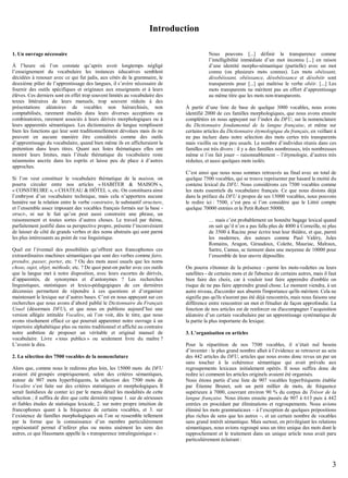 Germain, Picoche, Vocabulaire et enseignement