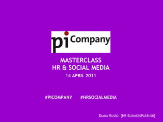 MASTERCLASS HR & SOCIAL MEDIA 14 APRIL 2011 #PICOMPANY  #HRSOCIALMEDIA 