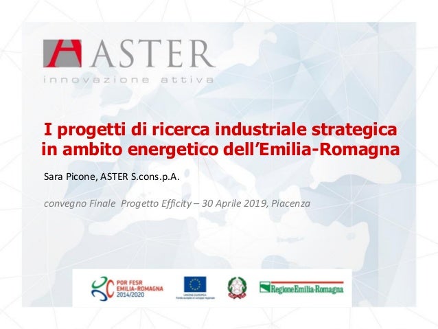 I Progetti Di Ricerca Industriale Strategica In Ambito Energetico Del