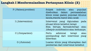 Penerapan EBM Pada Setting Komunitas (Fokus PICO Methode) | PDF