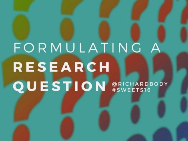 formulating research questions slideshare