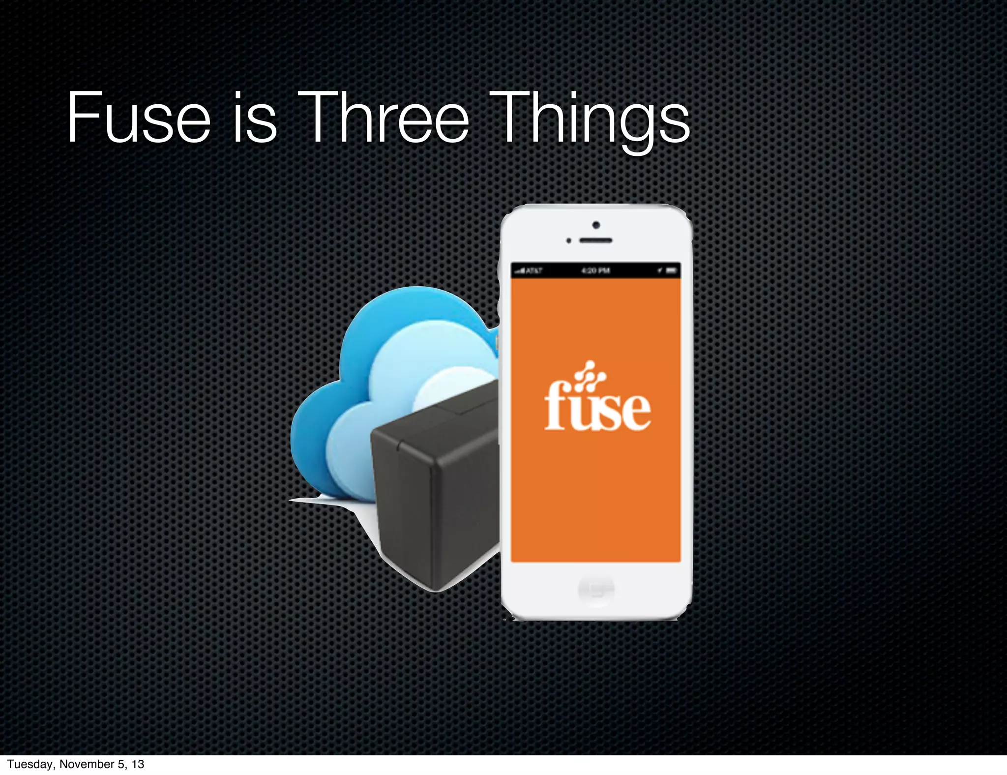 Fuse is Three Things

Tuesday, November 5, 13

 