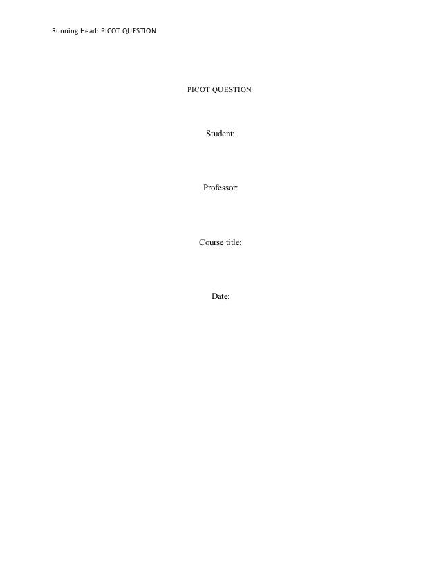 Picot research question