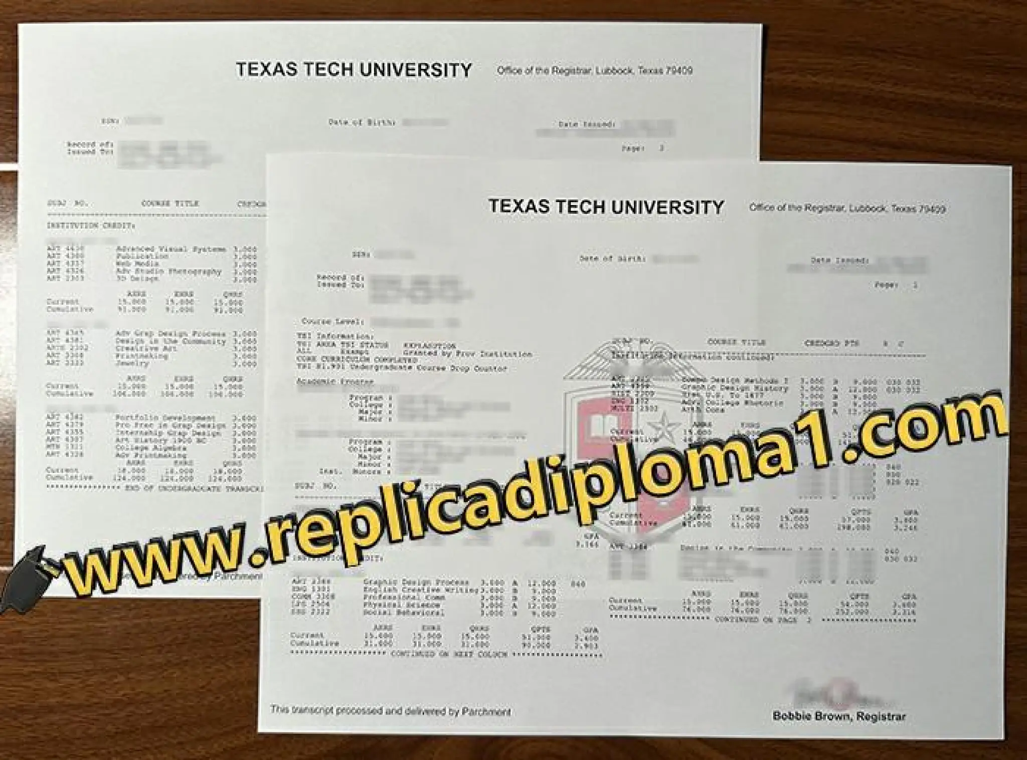 How to create a fake Texas Tech University transcript legally? Buy TTU