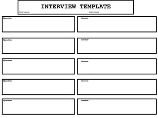 Interview Template