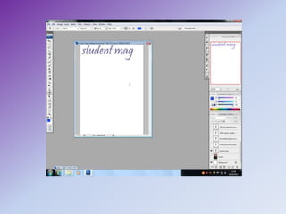 production of school magazine front cover