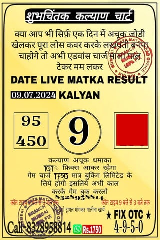 Satta matka guessing Kalyan result sattamatka