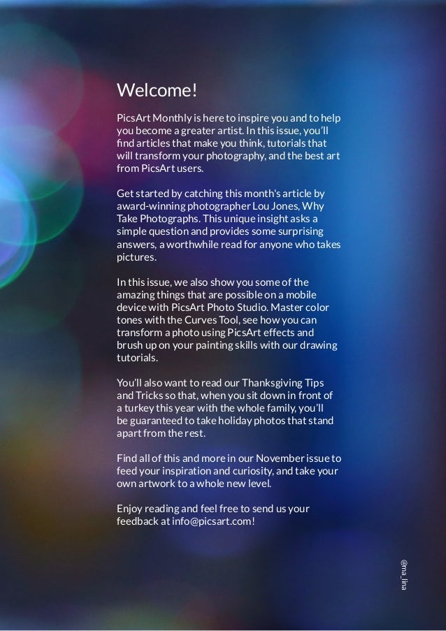 picsart monthly november issue 2013
