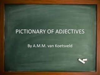 PICTIONARY OF ADJECTIVES

    By A.M.M. van Koetsveld
 