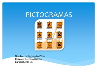 PICTOGRAMAS
Nombre: Nelly guaycha Pérez
Docente: Dr. Carlos García
Curso: Quinto «B»
 