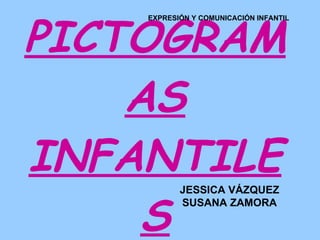 PICTOGRAMAS INFANTILES EXPRESIÓN Y COMUNICACIÓN INFANTIL JESSICA VÁZQUEZ SUSANA ZAMORA 