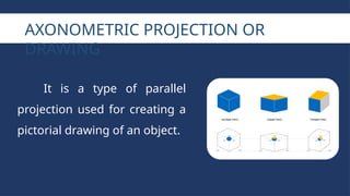 Axenometric Parallel Projection PICTORIAL DRAWING_orthographic_isometric prallel projection | PPTX