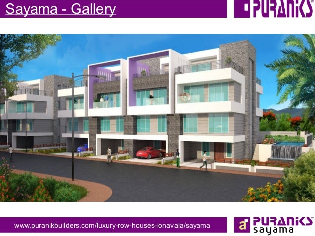 Pictreque Villas in Lonavala Pune - Sayama by Puranik Builders