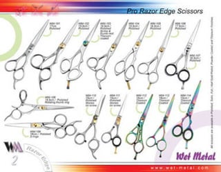 Razor Edge Hair Cutting Scissors - Wet Metal