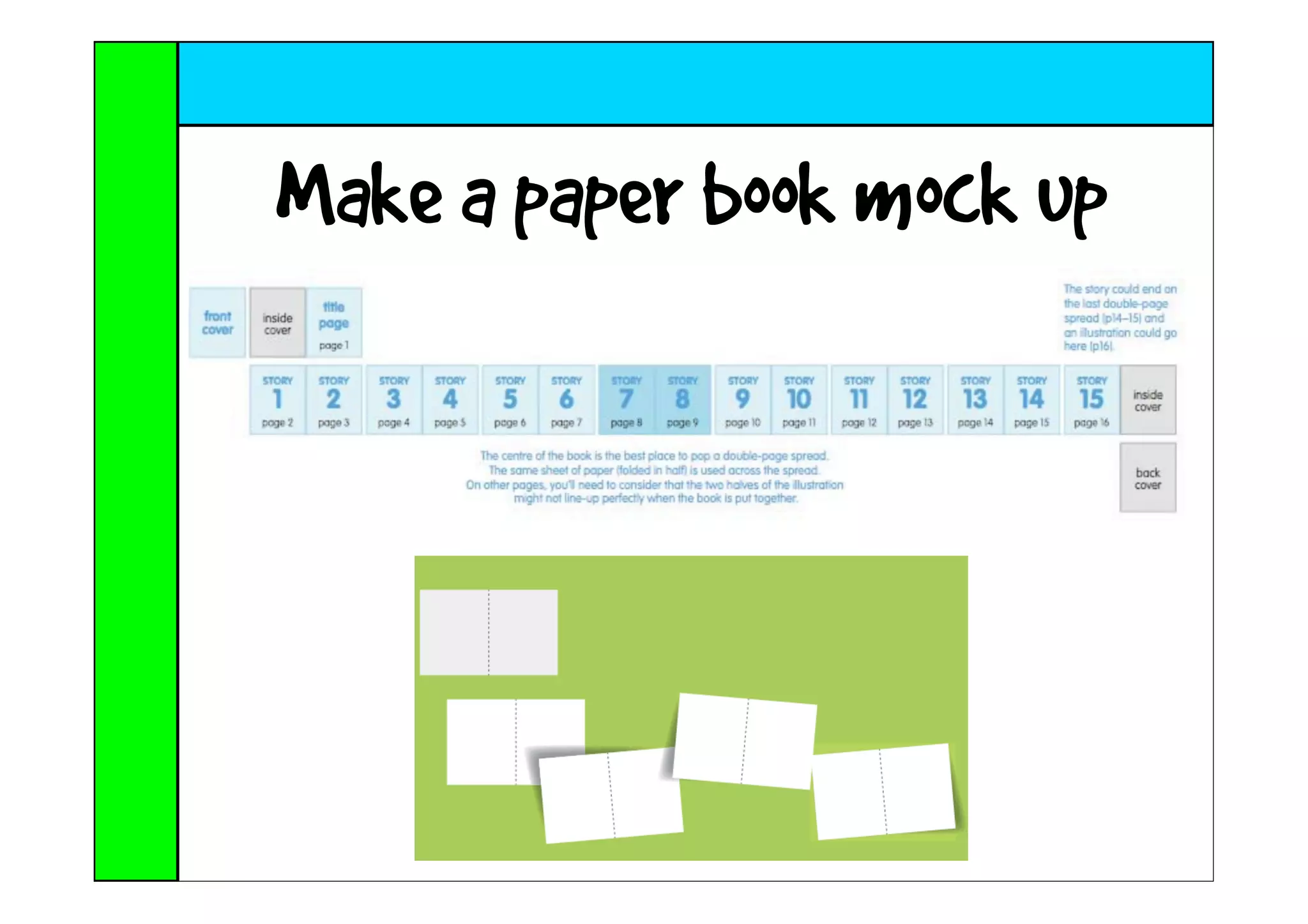 Make a paper book mock up
 
