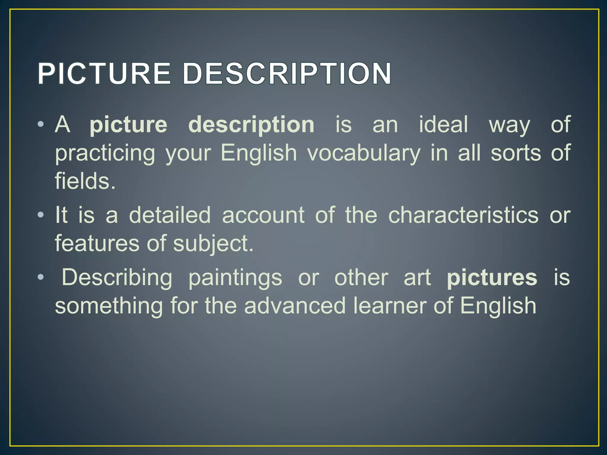 Picture description | PPTX