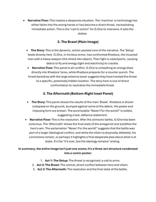 Analyzing a Three-Act Comic Story Arc Through Visual Narrative | PDF