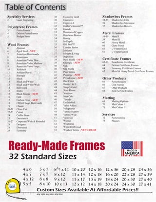 Picture Frames Catalog - Frame USA | PDF