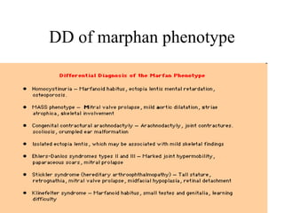 DD of marphan phenotype 