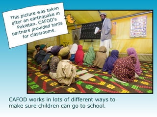 In Zambia, we fund a programme helping people affected by HIV to make a living. Setrida (left) runs a cake stand. She  uses the money she earns to care for her nine children  