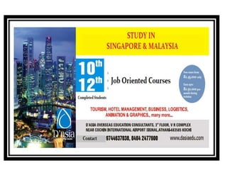 Higher Education in Singapore Through D’Asia Overseas Education Consultants
