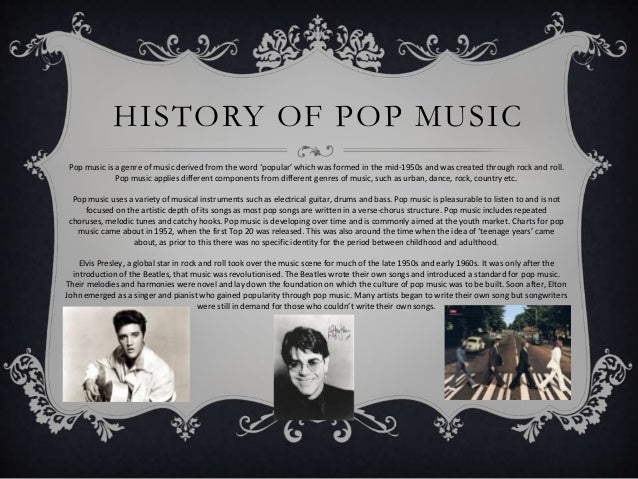 History Of Pop Music