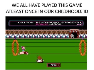 WE ALL HAVE PLAYED THIS GAME
ATLEAST ONCE IN OUR CHILDHOOD. ID
 