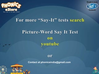 SPELL BEE ACADEMY- Identify Word for the Picture Crossword - Boost Vocabulary  : Pati's "Say-It" Test 6 