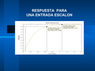 RESPUESTA PARA
UNA ENTRADA ESCALON
 
