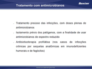 Tratamento com antimicrobianos




            Internal use statement goes here.
 