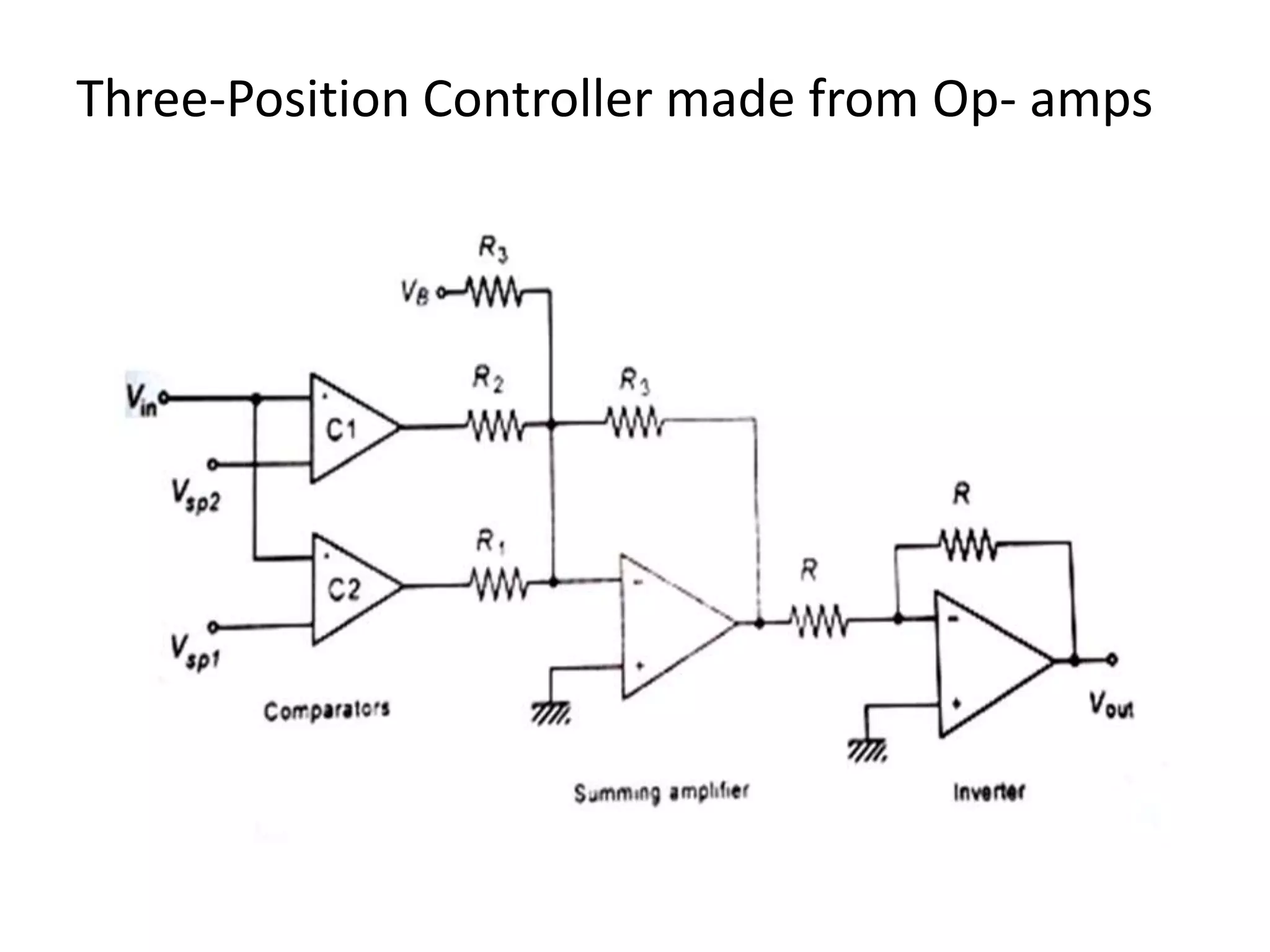 Three-Position Controller made from Op- amps

 