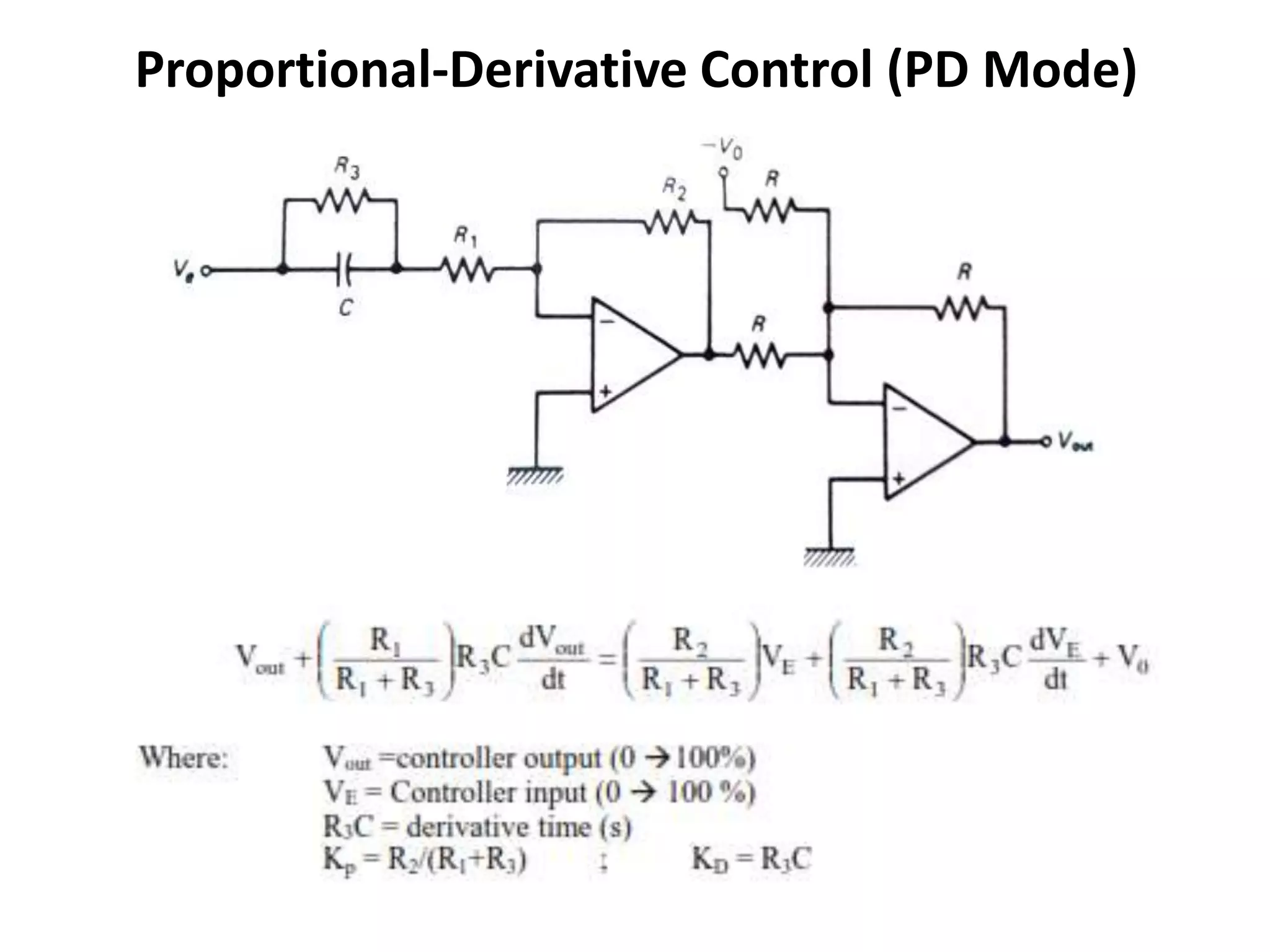 Proportional-Derivative Control (PD Mode)

 