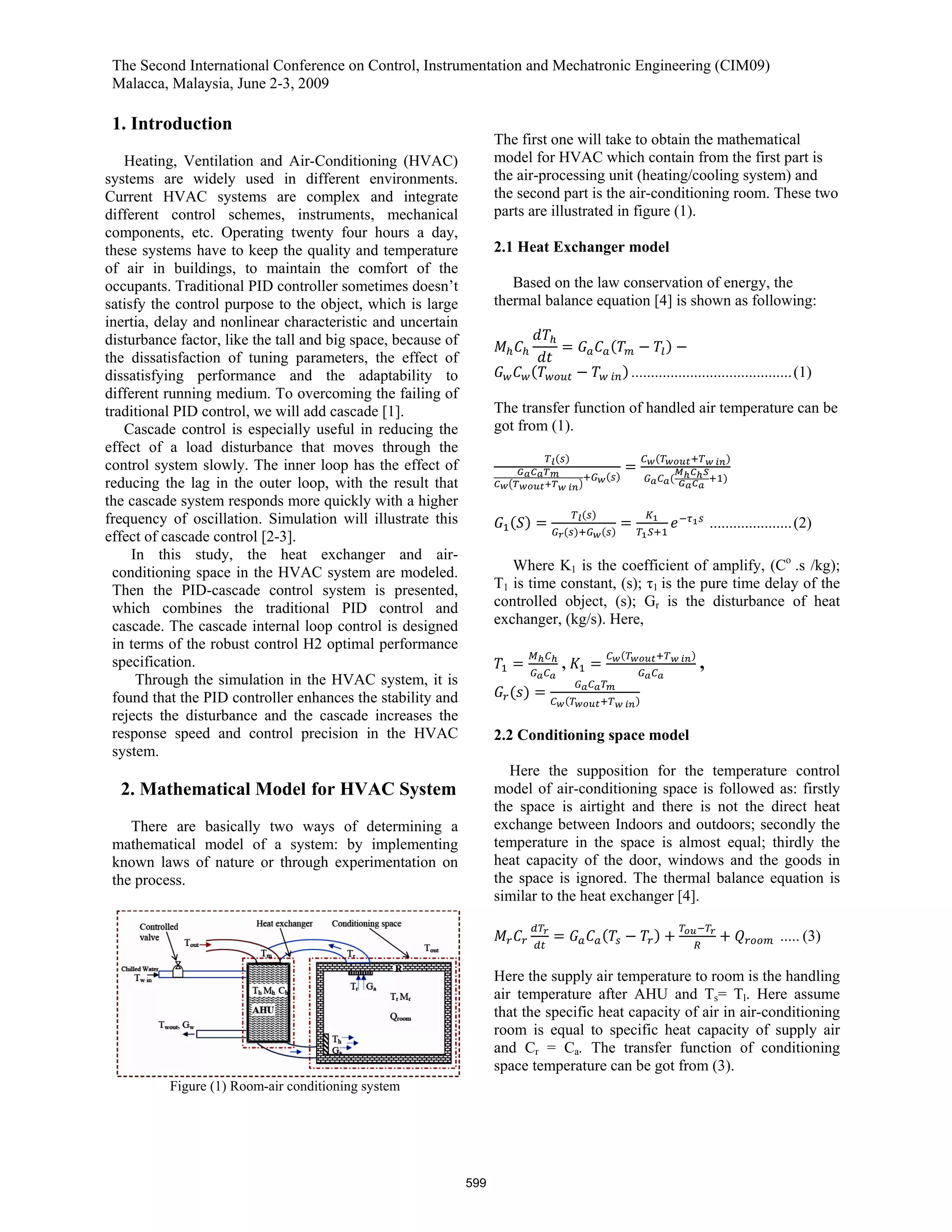 PID cascade for HVAC system control | PDF
