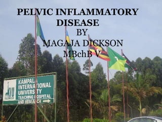 SCHISTOSOMIASIS
BY
MAGAJA DICKSON
6/28/2019for more info inbox magajadickson@gmail.com
1
PELVIC INFLAMMATORY
DISEASE
BY
MAGAJA DICKSON
MBchB V
 