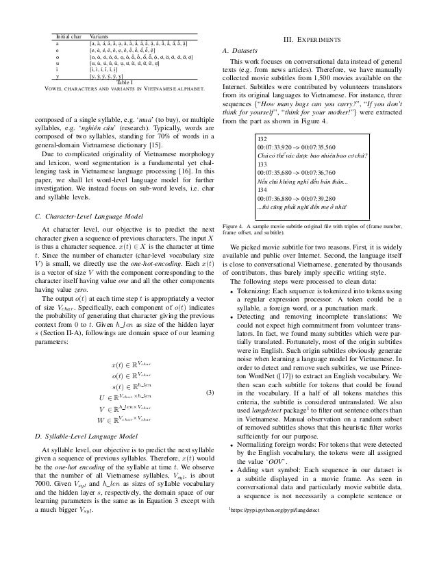 A Vietnamese Language Model Based On Recurrent Neural Network