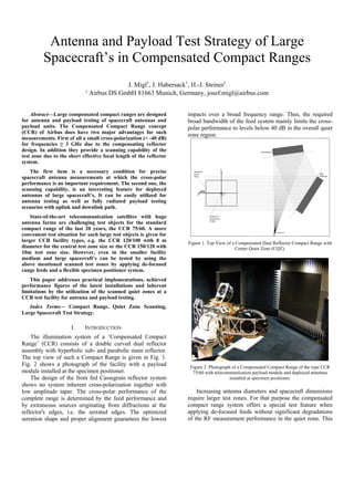 antenna / payload test strategy of large s/c in CCR antenna Range | PDF