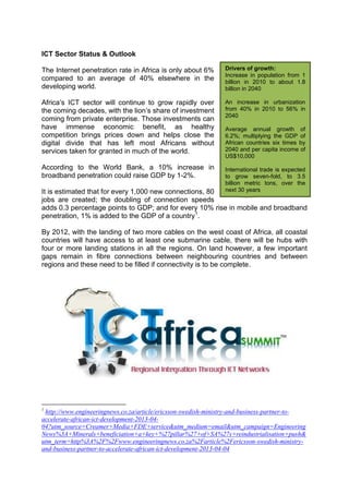 PIDA brief ICT | PDF