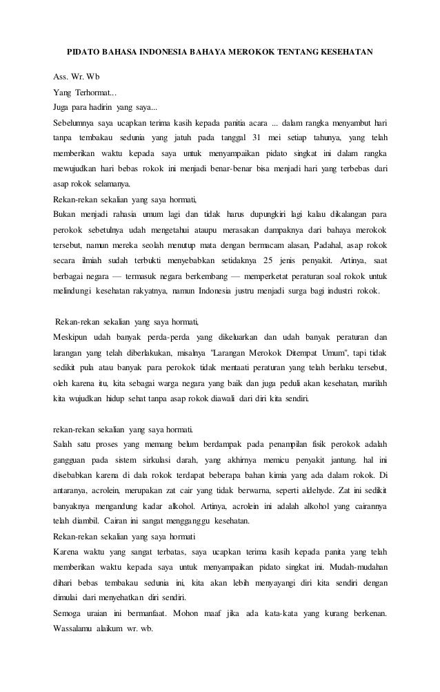 contoh essay singkat tentang kesehatan