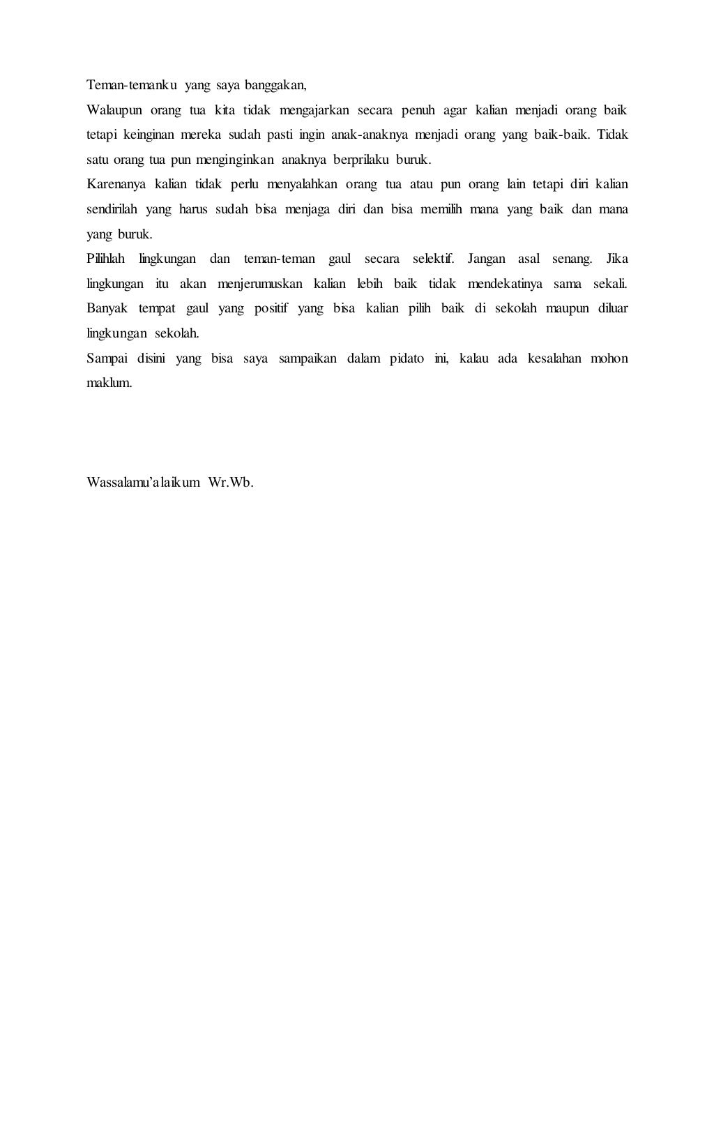 Pidato bahasa indonesia kenakalan remaja 2