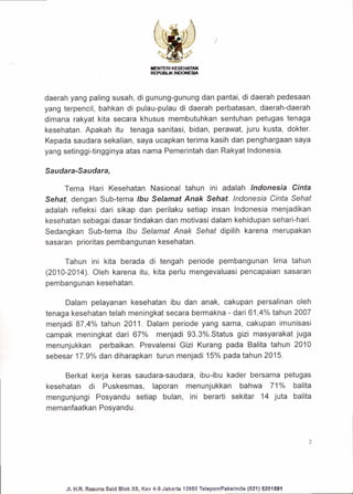 Pidato Menteri Kesehatan Ri Dr Nafsiah Mboi Sp A Mph Dalam Rangka