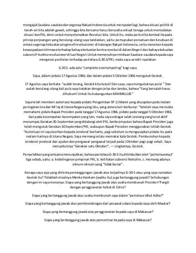 Contoh Naskah Pidato Tentang G30s Pki malaydodo