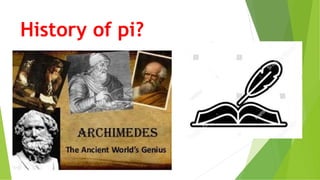 History of pi?
 