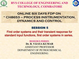 Process Instrumentation Dynamics & Control(PIDC.pptx) | PPTX