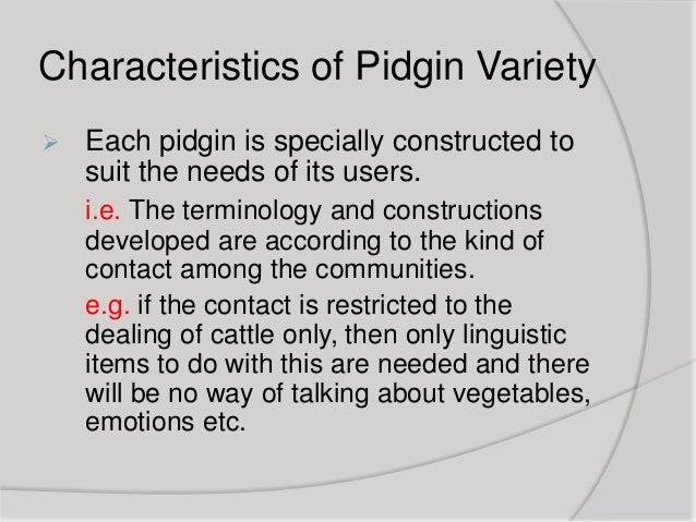 examples of pidgin language examples of pidgin language