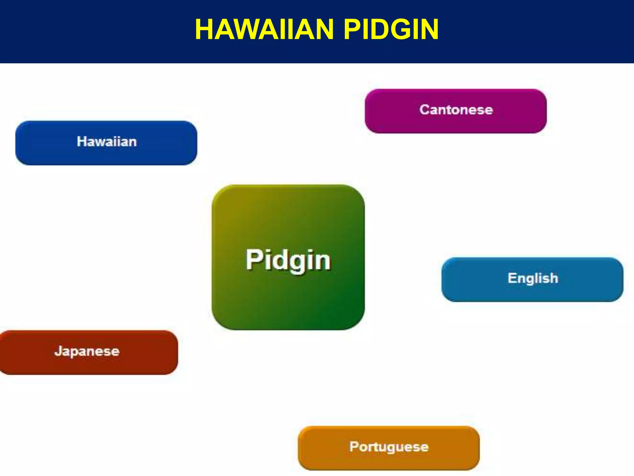 HAWAIIAN PIDGIN
 