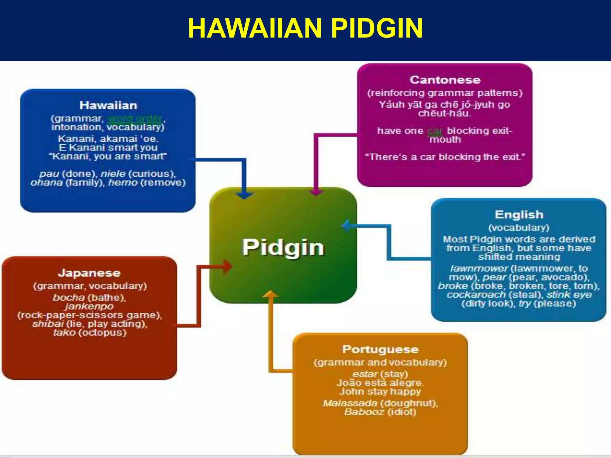 HAWAIIAN PIDGIN
 