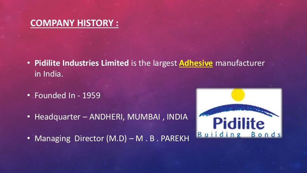 Pidilite Adhesive Manufacturer in India