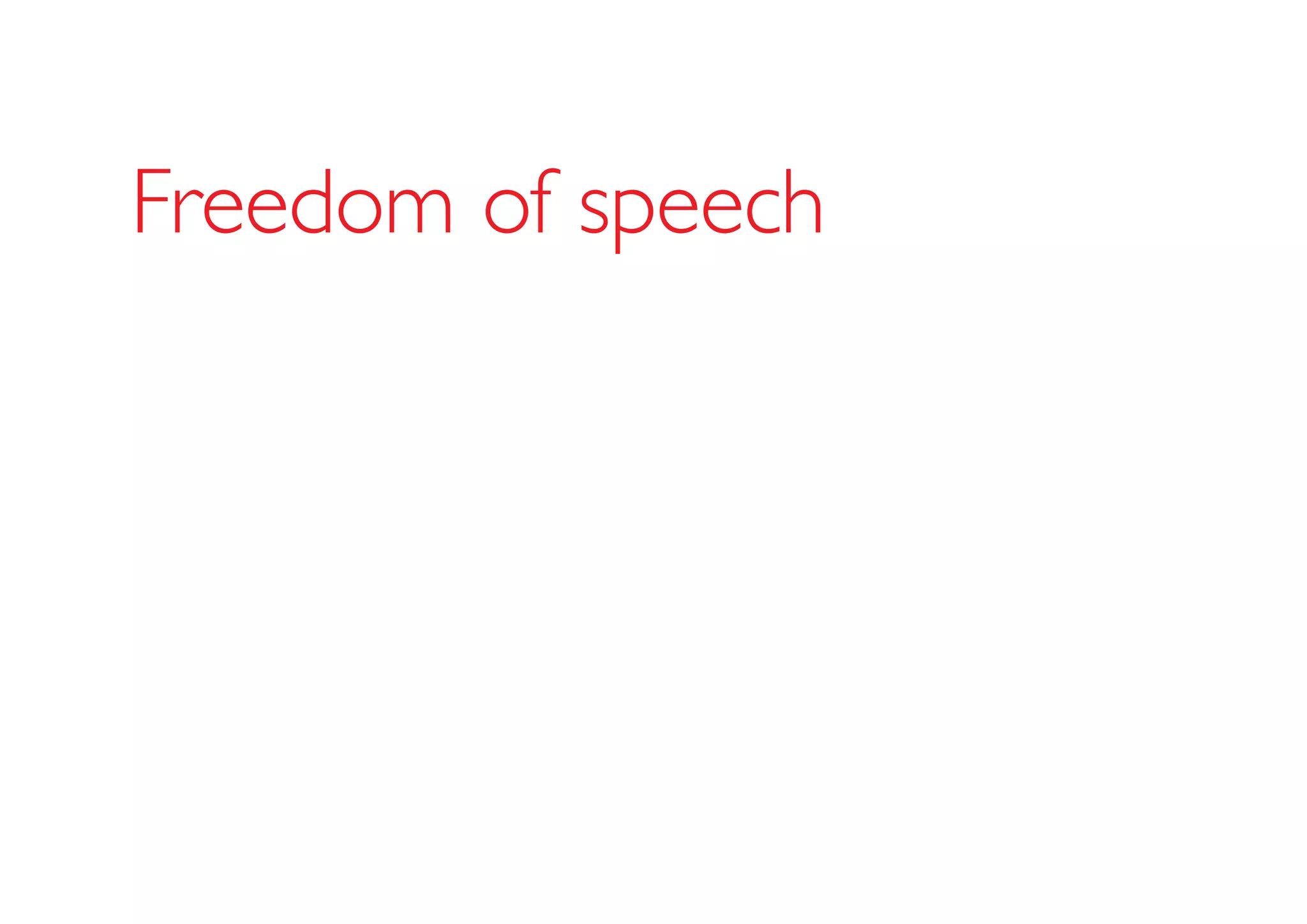 Freedom of speech