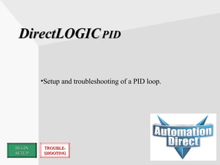 DirectLOGIC   PID ,[object Object],BEGIN SETUP TROUBLE- SHOOTING 