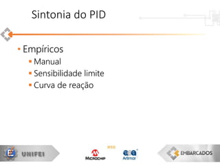 Sintonia do PID
• Empíricos
 Manual
 Sensibilidade limite
 Curva de reação
 